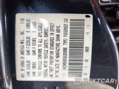 Zdjęcie 12 z 12 samochodu: 2006 HONDA ACCORD EX VIN:1HGCM56806A066886 - miniatura