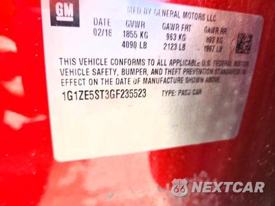 Zdjęcie 12 z 12 samochodu: 2016 CHEVROLET MALIBU LT VIN:1G1ZE5ST3GF235523 - miniatura
