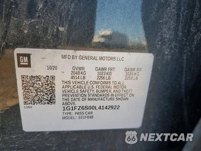 Zdjęcie 13 z 13 samochodu: 2020 CHEVROLET BOLT EV PREMIER VIN:1G1FZ6S00L4142922 - miniatura