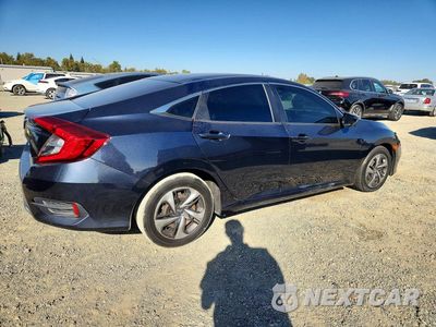 Trzecie zdjęcie samochodu z tyłu: 2020 HONDA CIVIC LX VIN:19XFC2F61LE204701 - miniatura