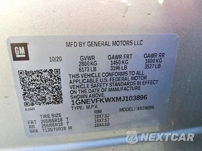 Zdjęcie 13 z 13 samochodu: 2021 CHEVROLET TRAVERSE LS VIN:1GNEVFKWXMJ103896 - miniatura