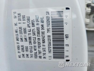 Zdjęcie 12 z 12 samochodu: 2010 HONDA ACCORD LX VIN:1HGCP2F30AA120108 - miniatura