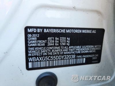 Zdjęcie 12 z 12 samochodu: 2013 BMW 528 I VIN:WBAXG5C55DDY32038 - miniatura