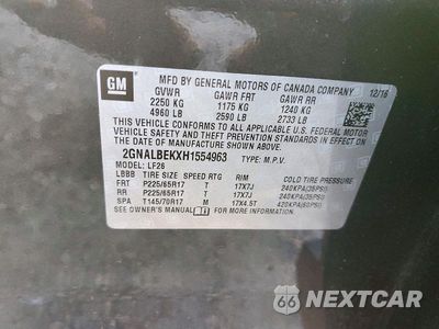Zdjęcie 13 z 13 samochodu: 2017 CHEVROLET EQUINOX LS VIN:2GNALBEKXH1554963 - miniatura