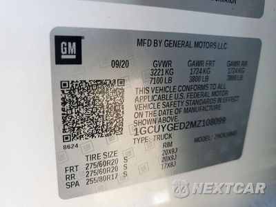Zdjęcie 12 z 12 samochodu: 2021 CHEVROLET SILVERADO K1500 LTZ VIN:1GCUYGED2MZ108099 - miniatura