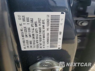 Zdjęcie 12 z 12 samochodu: 2007 HONDA ACCORD EX VIN:1HGCM56867A133041 - miniatura