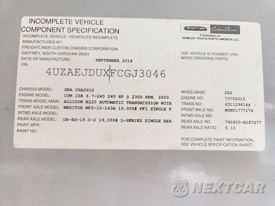 Zdjęcie 12 z 14 samochodu: 2015 FREIGHTLINER CHASSIS XBA ARBOC VIN:4UZAEJDUXFCGJ3046 - miniatura