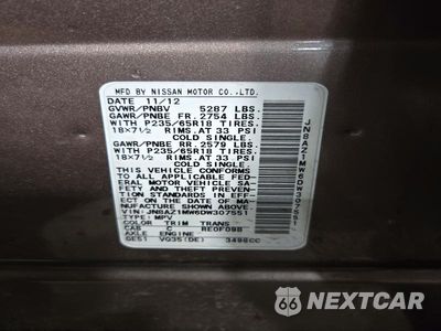 Zdjęcie 13 z 13 samochodu: 2013 NISSAN MURANO SL VIN:JN8AZ1MW6DW307551 - miniatura