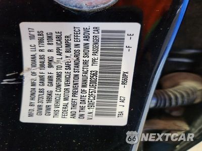 Zdjęcie 12 z 12 samochodu: 2018 HONDA CIVIC LX VIN:19XFC2F57JE002563 - miniatura