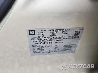 Zdjęcie 13 z 13 samochodu: 2015 CHEVROLET EQUINOX LT VIN:2GNALBEK4F1157049 - miniatura