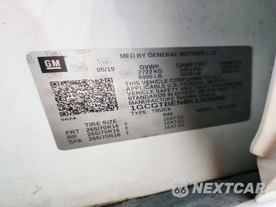 Zdjęcie 12 z 12 samochodu: 2019 CHEVROLET COLORADO VIN:1GCGTBEN8K1308262 - miniatura