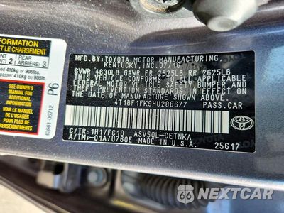 Zdjęcie 12 z 12 samochodu: 2017 TOYOTA CAMRY LE VIN:4T1BF1FK9HU286677 - miniatura