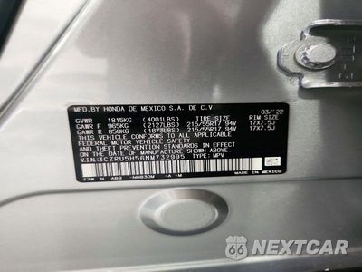 Zdjęcie 13 z 13 samochodu: 2022 HONDA HR-V EX VIN:3CZRU5H56NM732995 - miniatura