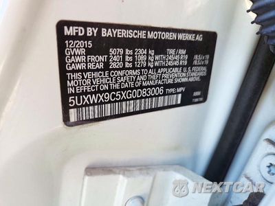 Zdjęcie 12 z 12 samochodu: 2016 BMW X3 VIN:5UXWX9C5XG0D83006 - miniatura