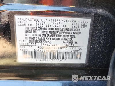Zdjęcie 12 z 12 samochodu: 2025 NISSAN SENTRA SV VIN:3N1AB8CV7SY256250 - miniatura