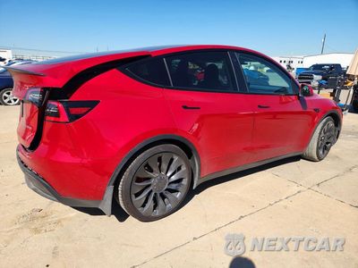 Trzecie zdjęcie samochodu z tyłu: 2021 TESLA MODEL Y VIN:5YJYGDEF1MF075560 - miniatura