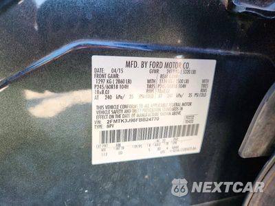 Zdjęcie 13 z 13 samochodu: 2015 FORD EDGE SEL VIN:2FMTK3J98FBB24770 - miniatura