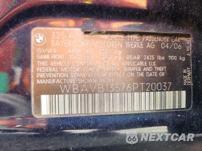Zdjęcie 12 z 12 samochodu: 2006 BMW 325 I VIN:WBAVB13576PT20037 - miniatura