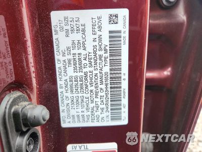 Zdjęcie 13 z 13 samochodu: 2017 HONDA CR-V EX VIN:2HKRW2H53HH616520 - miniatura