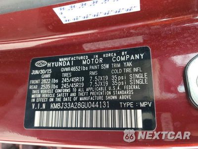 Zdjęcie 14 z 14 samochodu: 2016 HYUNDAI TUCSON SPORT VIN:KM8J33A28GU044131 - miniatura