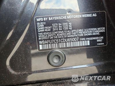 Zdjęcie 12 z 12 samochodu: 2012 BMW 535 XI VIN:WBAFU7C51CDU65007 - miniatura
