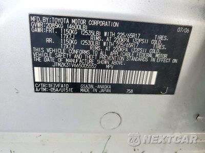 Zdjęcie 13 z 13 samochodu: 2006 TOYOTA RAV4 LIMITED VIN:JTMZK31V665005552 - miniatura