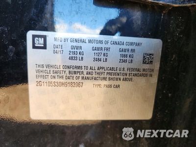 Zdjęcie 12 z 12 samochodu: 2017 CHEVROLET IMPALA LT VIN:2G1105S30H9183967 - miniatura