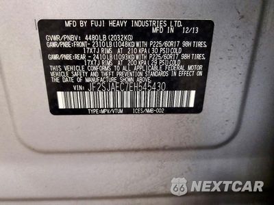 Zdjęcie 14 z 14 samochodu: 2014 SUBARU FORESTER 2.5I PREMIUM VIN:JF2SJAEC7EH545430 - miniatura