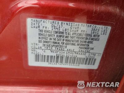 Zdjęcie 12 z 12 samochodu: 2017 NISSAN SENTRA SV VIN:3N1AB7APXHY355118 - miniatura