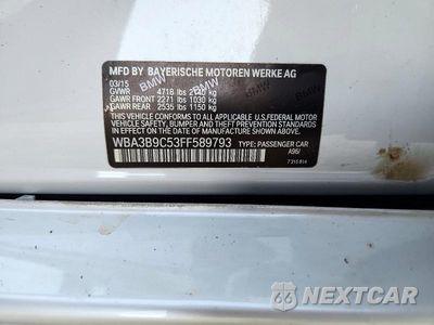 Zdjęcie 12 z 12 samochodu: 2015 BMW 335 XI VIN:WBA3B9C53FF589793 - miniatura