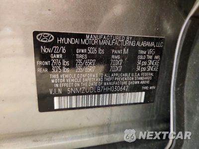 Zdjęcie 13 z 13 samochodu: 2017 HYUNDAI SANTA FE SPORT 2.4L VIN:5NMZUDLB7HH030642 - miniatura