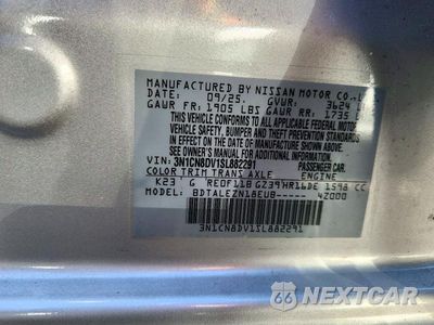 Zdjęcie 13 z 13 samochodu: 2025 NISSAN VERSA S VIN:3N1CN8DV1SL882291 - miniatura