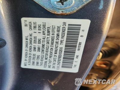 Zdjęcie 13 z 13 samochodu: 2014 HONDA CIVIC EX VIN:2HGFB2F80EH552616 - miniatura