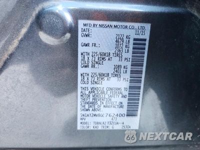 Zdjęcie 14 z 14 samochodu: 2016 NISSAN ROGUE SL VIN:5N1AT2MV8GC762400 - miniatura