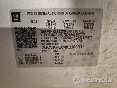 Zdjęcie 12 z 12 samochodu: 2019 CHEVROLET SILVERADO LD K1500 LT VIN:2GCVKPEC4K1100931 - miniatura