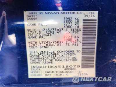 Zdjęcie 12 z 12 samochodu: 2016 NISSAN TITAN XD SV VIN:1N6BA1F10GN518079 - miniatura