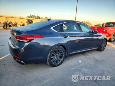 Trzecie zdjęcie samochodu z tyłu: 2018 GENESIS G80 3.8 VIN:KMHGN4JEXJU217112 - miniatura