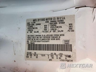 Zdjęcie 12 z 12 samochodu: 2000 FORD RANGER SUPER CAB VIN:1FTYR14X6YTA35691 - miniatura