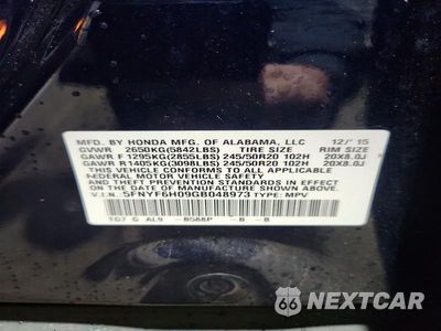 Zdjęcie 13 z 13 samochodu: 2016 HONDA PILOT ELITE VIN:5FNYF6H09GB048973 - miniatura