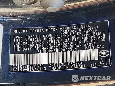 Zdjęcie 13 z 13 samochodu: 2017 TOYOTA COROLLA SE VIN:2T1BURHE9HC832231 - miniatura