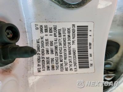 Zdjęcie 12 z 12 samochodu: 2018 HONDA CIVIC EX VIN:2HGFC1E33JH640311 - miniatura
