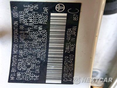 Zdjęcie 12 z 12 samochodu: 2016 TOYOTA PRIUS V TWO VIN:JTDZN3EU3GJ053639 - miniatura