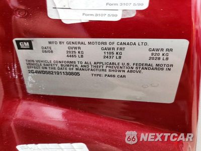 Zdjęcie 12 z 12 samochodu: 2009 BUICK LACROSSE CXL VIN:2G4WD582191130805 - miniatura
