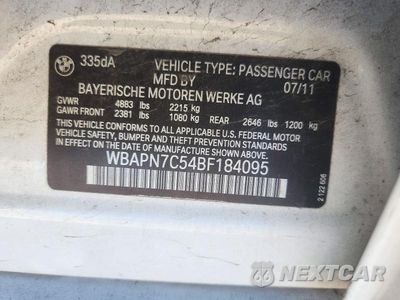 Zdjęcie 12 z 12 samochodu: 2011 BMW 335 D VIN:WBAPN7C54BF184095 - miniatura