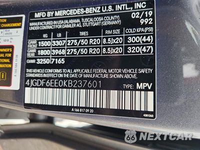 Zdjęcie 14 z 14 samochodu: 2019 MERCEDES-BENZ GLS 450 4MATIC VIN:4JGDF6EE0KB237601 - miniatura