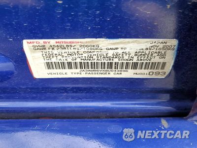 Zdjęcie 13 z 13 samochodu: 2008 MITSUBISHI LANCER EVOLUTION GSR VIN:JA3AW86VX8U043896 - miniatura