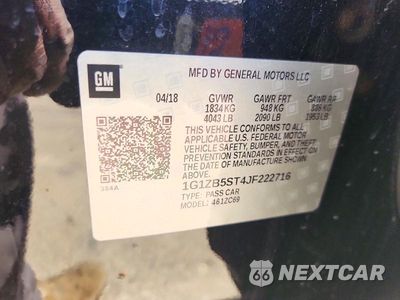 Zdjęcie 12 z 12 samochodu: 2018 CHEVROLET MALIBU LS VIN:1G1ZB5ST4JF222716 - miniatura