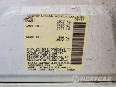 Zdjęcie 13 z 13 samochodu: 2017 NISSAN ALTIMA 2.5 SV VIN:1N4AL3AP9HC483609 - miniatura