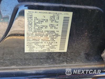 Zdjęcie 13 z 13 samochodu: 2006 NISSAN XTERRA X VIN:5N1AN08W16C516918 - miniatura