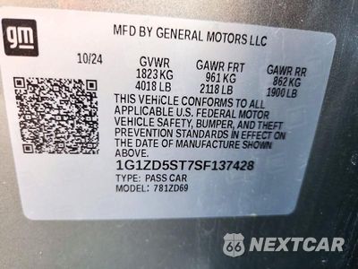 Zdjęcie 12 z 12 samochodu: 2025 CHEVROLET MALIBU LT VIN:1G1ZD5ST7SF137428 - miniatura